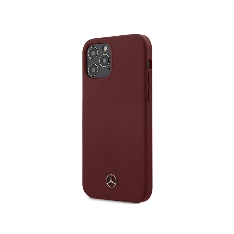 Mercedes Silicone Line dėklas iPhone 12 / iPhone 12 Pro - raudonas