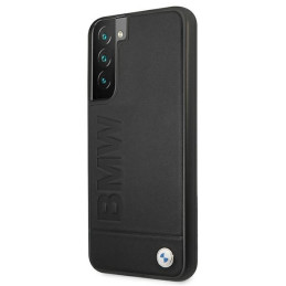 BMW Signature Logo Imprint dėklas, skirtas Samsung Galaxy S22+ - juodas