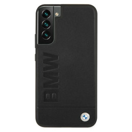BMW Signature Logo Imprint dėklas, skirtas Samsung Galaxy S22+ - juodas