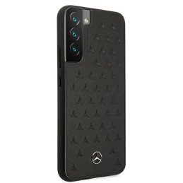 Mercedes Leather Stars Pattern dėklas, skirtas Samsung Galaxy S22+ - juodas