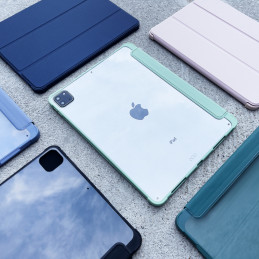 Stovo planšetinio kompiuterio dėklas Smart Cover iPad Pro 11& 39 & 39 2021 su stovo funkcija tamsiai mėlyna