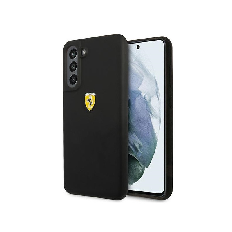 Ferrari silikoninis dėklas Samsung Galaxy S21 FE - juodas