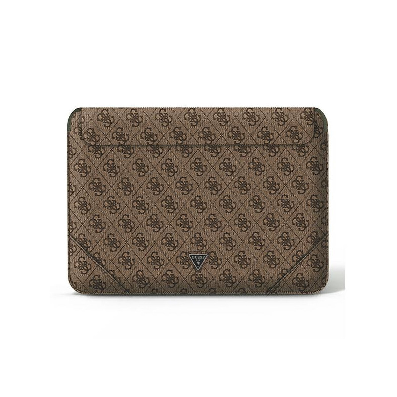 Guess 4G Uptown Triangle Logo dėklas 16 colių nešiojamam kompiuteriui – rudas