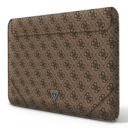 Guess 4G Uptown Triangle Logo dėklas 16 colių nešiojamam kompiuteriui – rudas