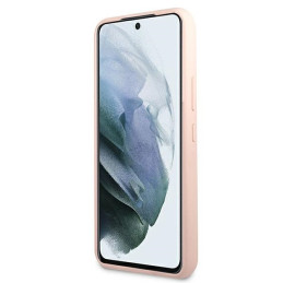 Karl Lagerfeld Silicone Ikonik Karl&Choupette dėklas, skirtas Samsung Galaxy S22+ - šviesiai rožinis