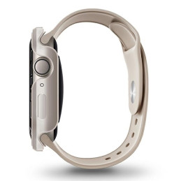 UNIQ Valencia dėklas, skirtas Apple Watch 4/ 5/ 6/ 7/ 8/ SE/ SE2 45/ 44mm – smėlio spalvos