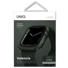 UNIQ Valencia dėklas, skirtas Apple Watch 4/ 5/ 6/ 7/ 8/ SE/ SE2 45/ 44mm – žalias