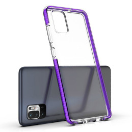 „Spring Case Cover“ gelio dėklas su spalvingu rėmeliu, skirtas „Xiaomi Redmi Note 10 5G“ / „Poco M3 Pro Black“