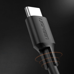 Ugreen US286 USB-C – USB-C PD QC 3A 480Mb/ s 1m kabelis – juodas