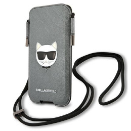 Karl Lagerfeld Saffiano Ikonik Choupette Head 6,7& 39 & 39 rankinė - pilka