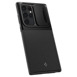 Spigen Optik Armor dėklas Samsung Galaxy S22 Ultra - juodas