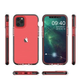 Spring Case, gelinis dėklas su spalvingu rėmeliu, skirtas iPhone 13 Pro Max, tamsiai mėlynas