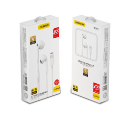 Dudao į ausis įdedamos ausinės su C tipo USB jungtimi baltos spalvos (X14PROT)