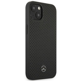 Mercedes odinis perforuotas dėklas iPhone 13 - juodas