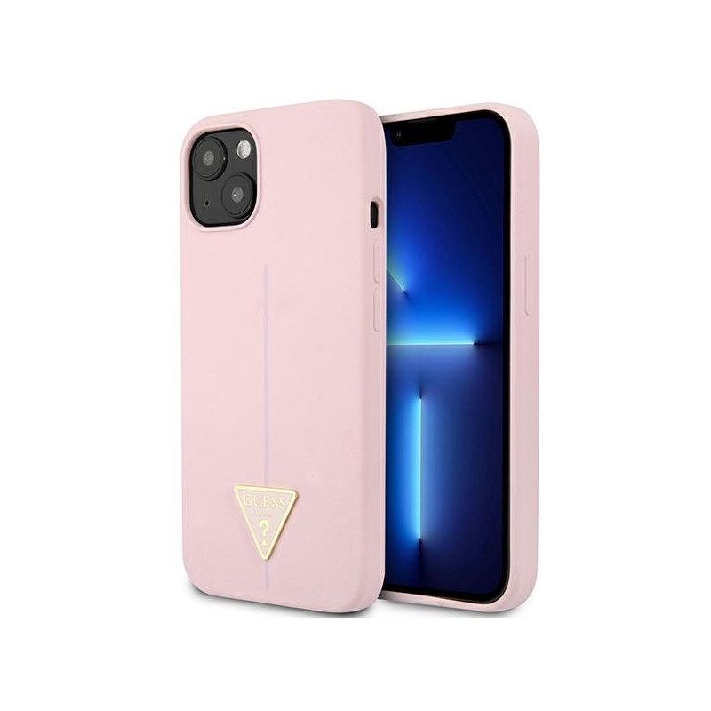Guess Silicone Triangle dėklas iPhone 13 - violetinis