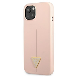 Guess Silicone Triangle dėklas iPhone 13 mini - rožinis