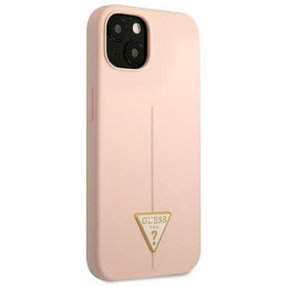 Guess Silicone Triangle dėklas iPhone 13 mini - rožinis