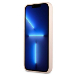 Guess Silicone Triangle dėklas iPhone 13 mini - rožinis