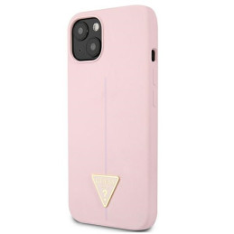 Guess Silicone Triangle dėklas iPhone 13 mini - violetinis