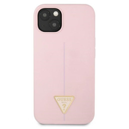 Guess Silicone Triangle dėklas iPhone 13 mini - violetinis