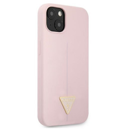 Guess Silicone Triangle dėklas iPhone 13 mini - violetinis