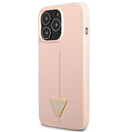 Guess Silicone Triangle dėklas, skirtas iPhone 13 Pro Max - rožinis