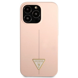 Guess Silicone Triangle dėklas, skirtas iPhone 13 Pro Max - rožinis