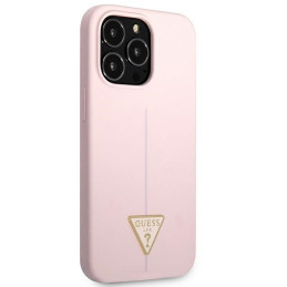 Guess Silicone Triangle dėklas, skirtas iPhone 13 Pro Max - violetinė
