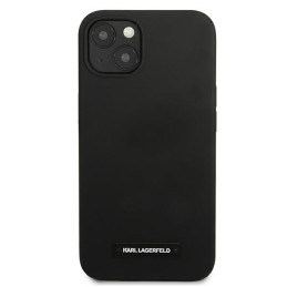 Karl Lagerfeld Silicone Plaque dėklas iPhone 13 - juodas