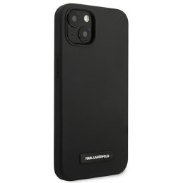 Karl Lagerfeld Silicone Plaque dėklas iPhone 13 - juodas
