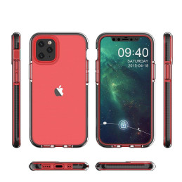 Spring Case, gelinis dėklas su spalvingu rėmeliu iPhone 13 mini, šviesiai mėlynas