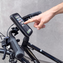Wozinsky telefono laikiklis dviračiui, motociklui, paspirtukui juodas (WBHBK7)