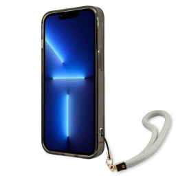 Guess Translucent Strap dėklas, skirtas iPhone 13 Pro / iPhone 13 - juodas