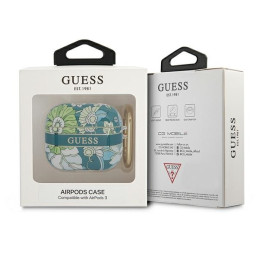 Guess Flower Strap Collection dėklas, skirtas AirPods 3 dangteliui – žalias