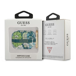 Guess Flower Strap Collection dėklas, skirtas AirPods Pro – žalias