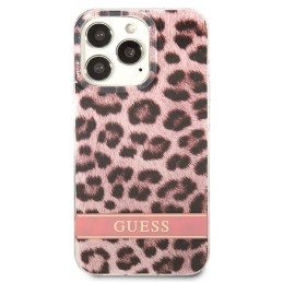 Guess Leopard dėklas, skirtas iPhone 13 Pro / iPhone 13 - rožinis