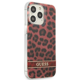 Guess Leopard dėklas, skirtas iPhone 13 Pro / iPhone 13 - raudonas