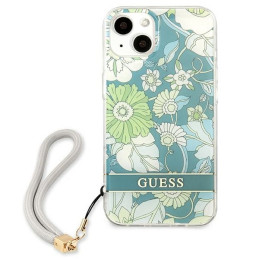 Guess Flower Strap dėklas iPhone 13 mini - žalias