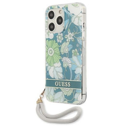 Guess Flower Strap dėklas, skirtas iPhone 13 Pro Max - žalias