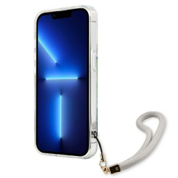 Guess Flower Strap dėklas, skirtas iPhone 13 Pro Max - žalias