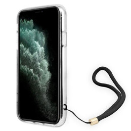 Guess 4G Print Strap dėklas iPhone 11 - rudas