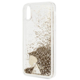 Guess Glitter Charms dėklas, skirtas iPhone X / Xs - auksinis