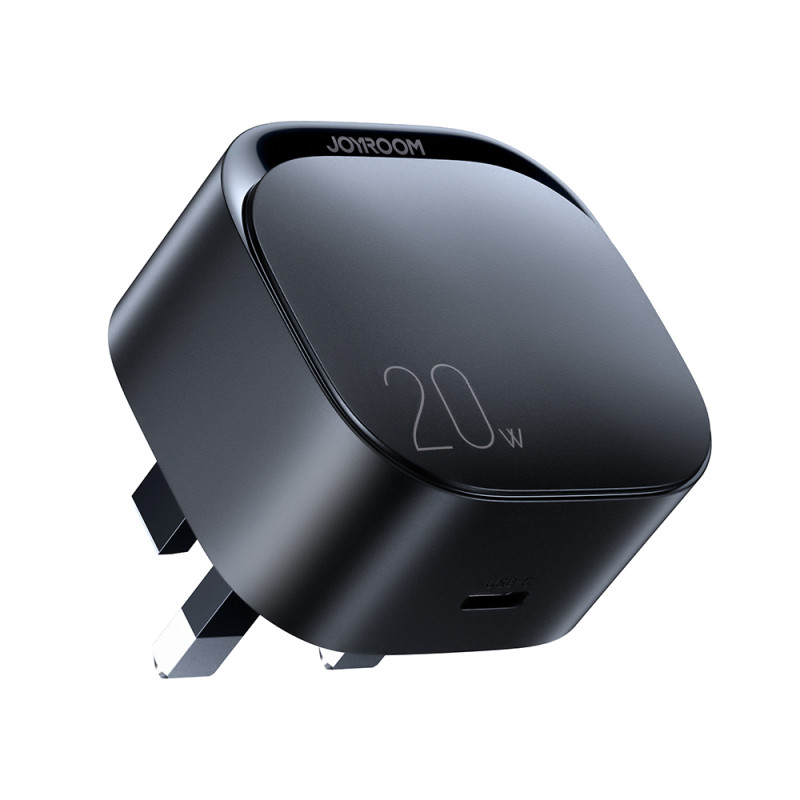 Mažas greitas USB įkroviklis Type C PD 20W JK kištukas juodas (L-P210)