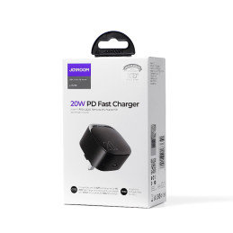 Mažas greitas USB įkroviklis Type C PD 20W JK kištukas juodas (L-P210)