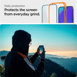 Spigen ALM Glass FC grūdintas stiklas skirtas iPhone 14 Pro Max - juodas 2 vnt.