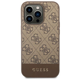 Guess GUHCP14XG4GLBR iPhone 14 Pro Max 6,7" rudas/ rudas kietas dėklas 4G Stripe Collection