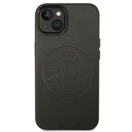 Karl Lagerfeld odinis perforuotas logotipo dėklas iPhone 14 Plus - juodas