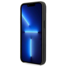 Karl Lagerfeld odinis perforuotas logotipo dėklas iPhone 14 Plus - juodas