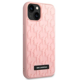 Karl Lagerfeld 3D Monogram dėklas iPhone 14 Plus - rožinis