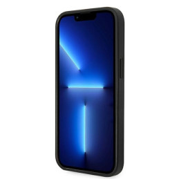 Karl Lagerfeld Saffiano Karl& 39 s Head Patch dėklas, skirtas iPhone 14 Plus – sidabrinis